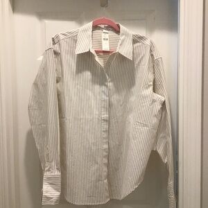 Good American Oversized Cotton Button Down